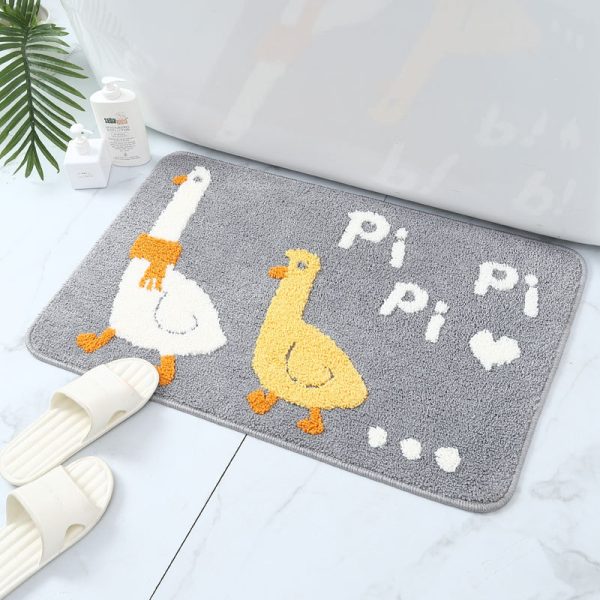 Cartoon cute cat bathmat absorbent non-slip minimalist