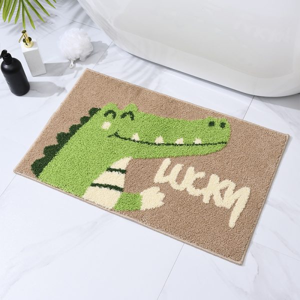 Cartoon cute cat bathmat absorbent non-slip minimalist