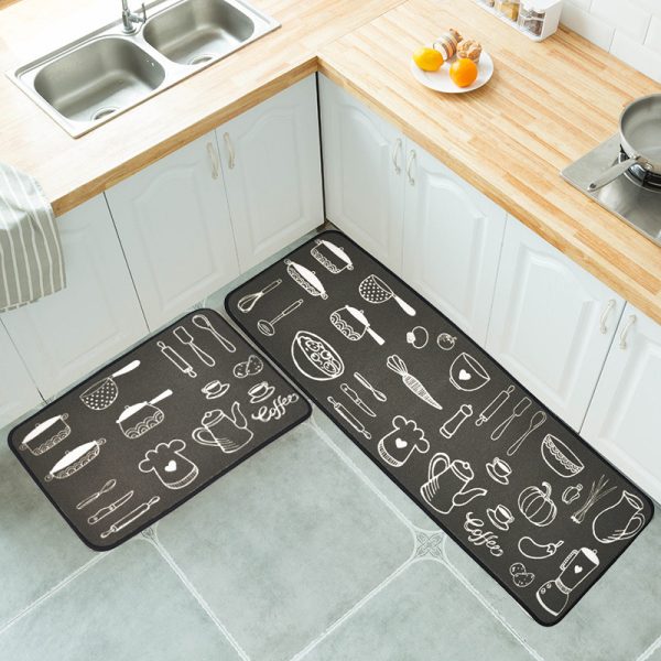 Anti-oil absorbent long strip non-slip bath mat