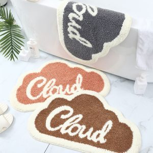 Simple high quality cloud microfiber absorbent non-slip bath mat