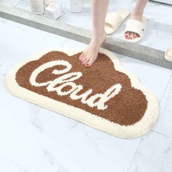 Simple high quality cloud microfiber absorbent non-slip bath mat