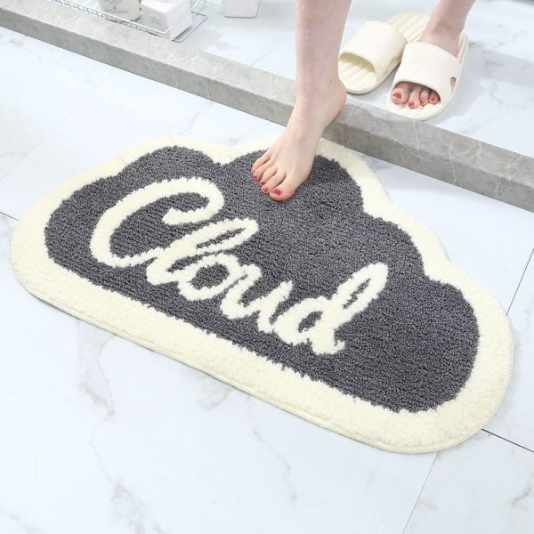 Simple high quality cloud microfiber absorbent non-slip bath mat