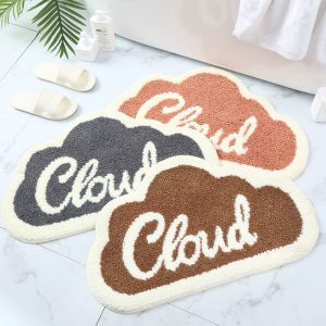 Simple high quality cloud microfiber absorbent non-slip bath mat