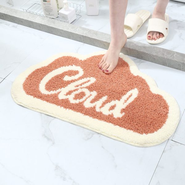 Simple high quality cloud microfiber absorbent non-slip bath mat