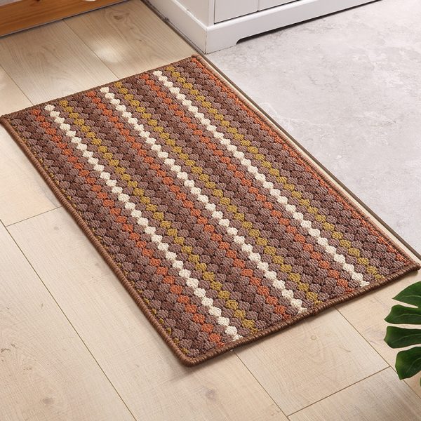 Multi-color lattice absorbent non-slip floor mat