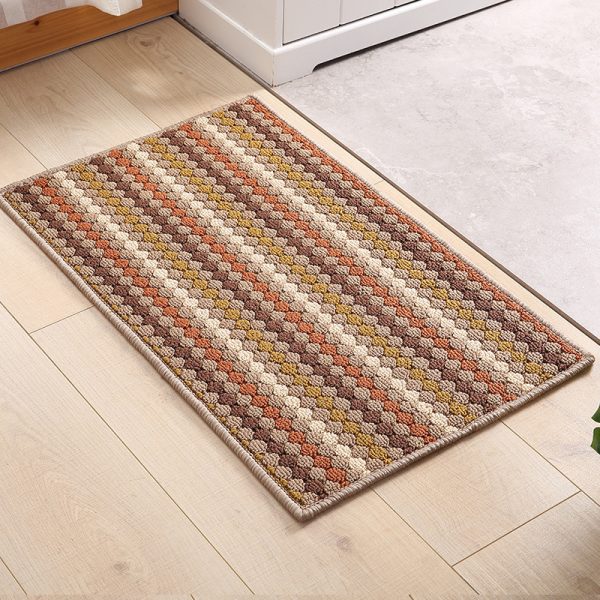 Multi-color lattice absorbent non-slip floor mat