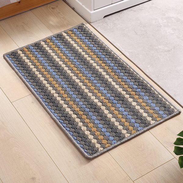 Multi-color lattice absorbent non-slip floor mat