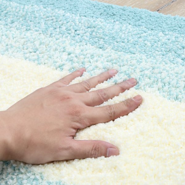 Gradient color short pile soft and comfortable absorbent non-slip bath mat