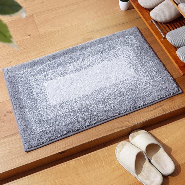 Gradient color short pile soft and comfortable absorbent non-slip bath mat