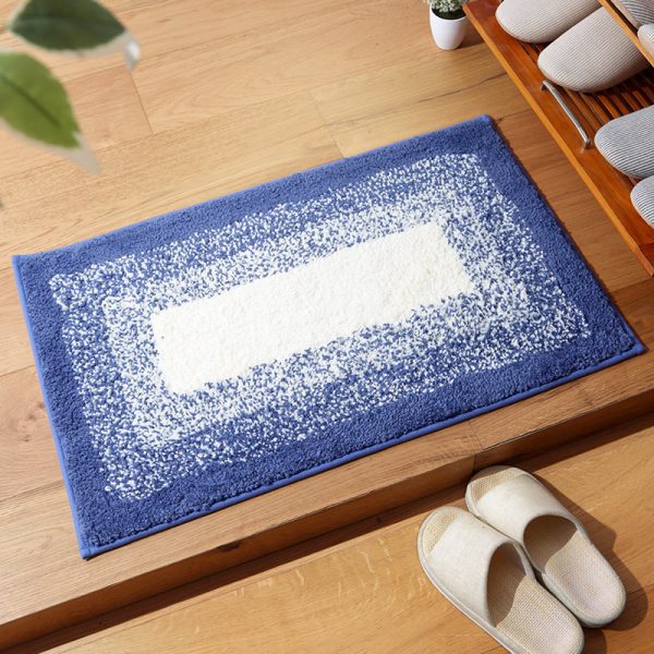 Gradient color short pile soft and comfortable absorbent non-slip bath mat