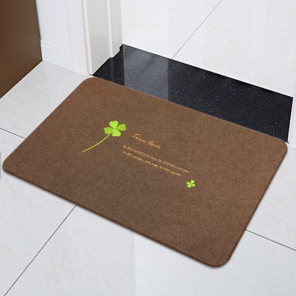 Stable non-slip mud removal sand scraping easy to clean four-leaf clover bath mat