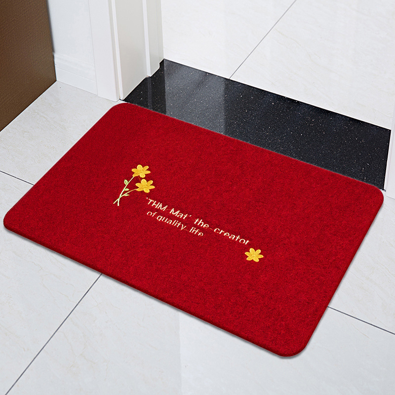 Stable non-slip mud removal sand scraping easy to clean four-leaf clover bath mat