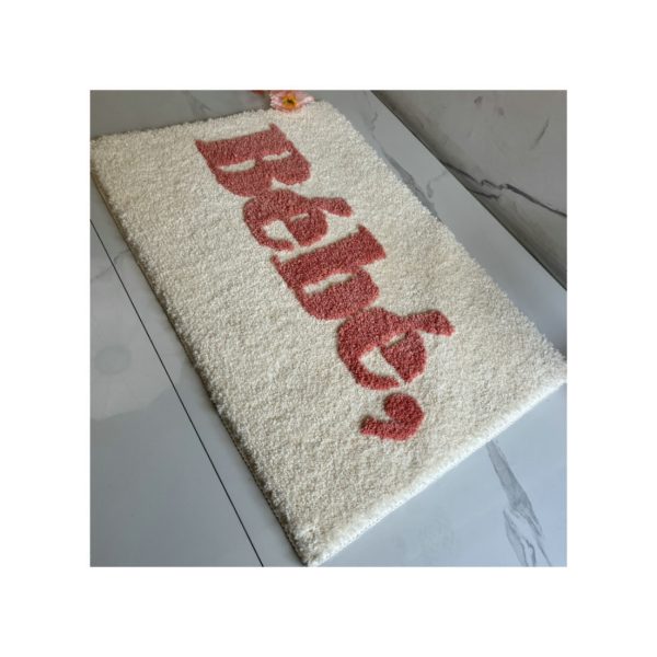 Letter Korean flocking bumpy cake fleece creative bathmat