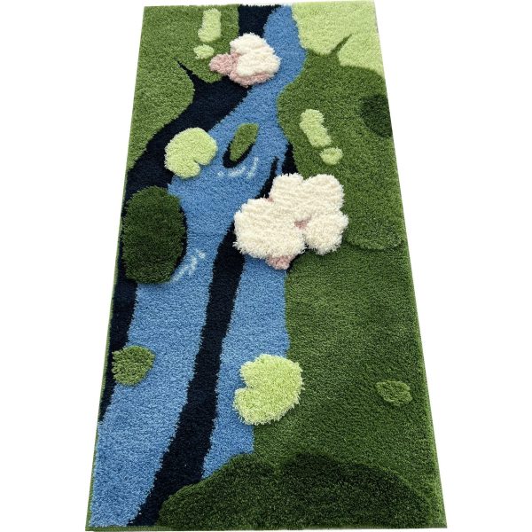 The new Moss Forest is a high-haired tufted woven machine-woven bath mat