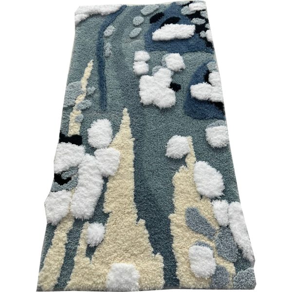 The new Moss Forest is a high-haired tufted woven machine-woven bath mat