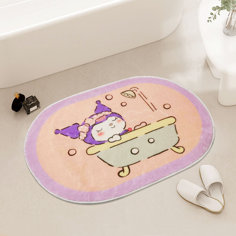 Cartoon cute carpet kulomi sanrio series lee bath mat imitation cashmere