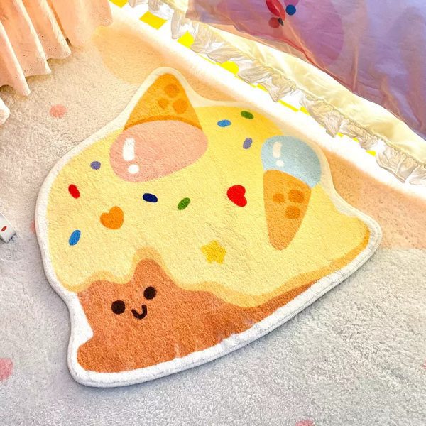 INS style thickened imitation cashmere soft comfortable cute cartoon decorative bath mat