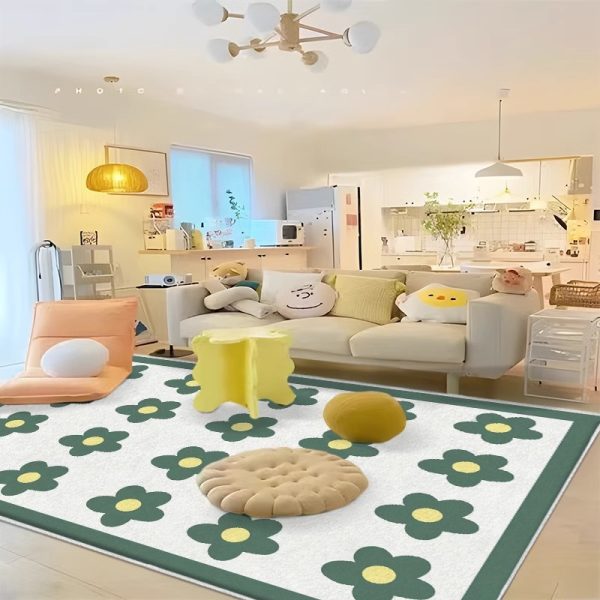 Idyllic cute cartoon soft imitation cashmere floor mat