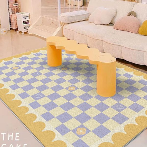 Idyllic cute cartoon soft imitation cashmere floor mat