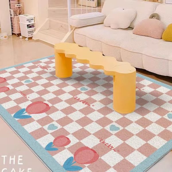 Idyllic cute cartoon soft imitation cashmere floor mat