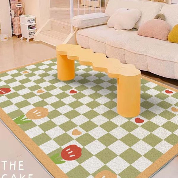 Idyllic cute cartoon soft imitation cashmere floor mat