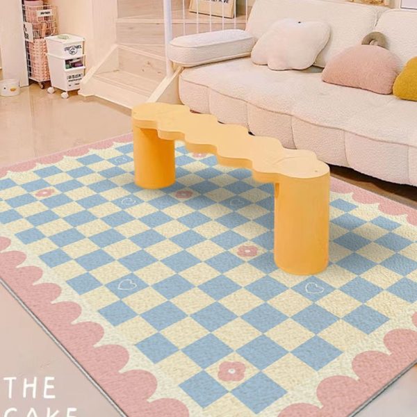 Idyllic cute cartoon soft imitation cashmere floor mat