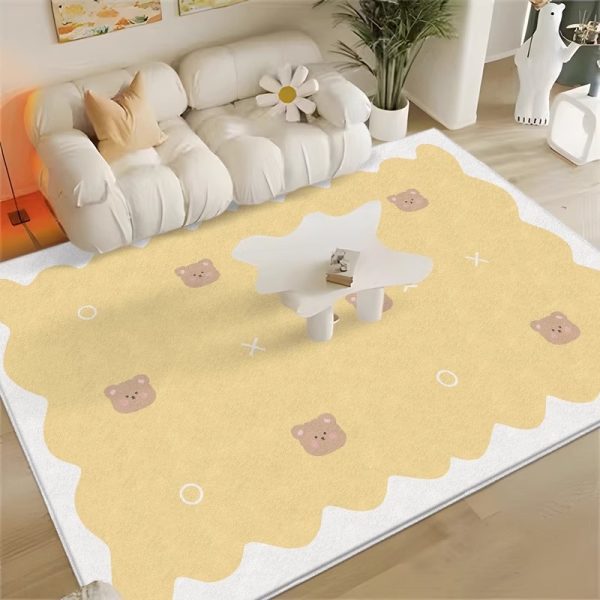 Idyllic cute cartoon soft imitation cashmere floor mat