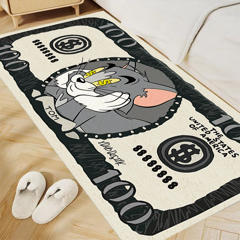 Cartoon Tom & Jerry cute imitation cashmere soft glutinous comfort floor mat