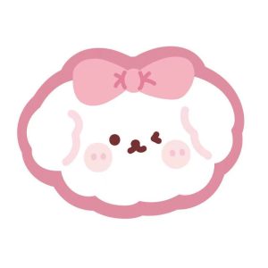 Cartoon pink cute girly style bath mat