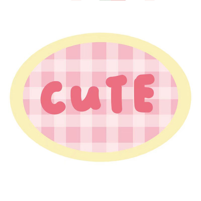 Cartoon pink cute girly style bath mat