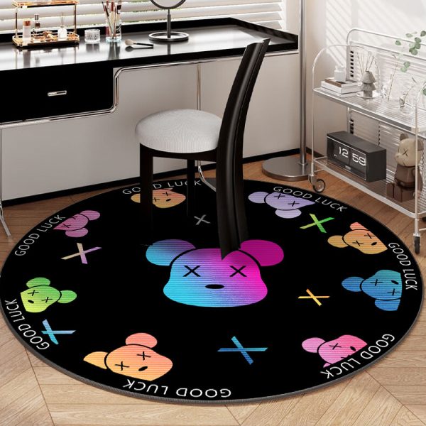 bearbrick round foldable round cartoon floor mat