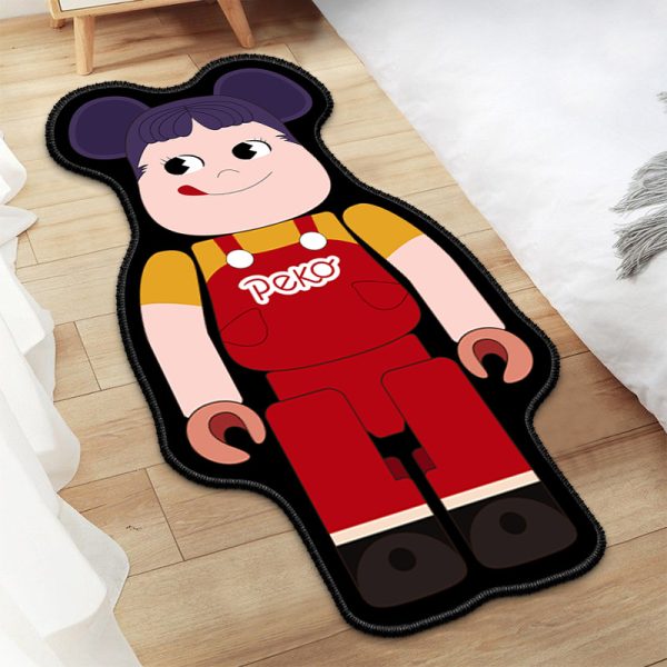 Creative bearbrick building block bear shaped floor mat