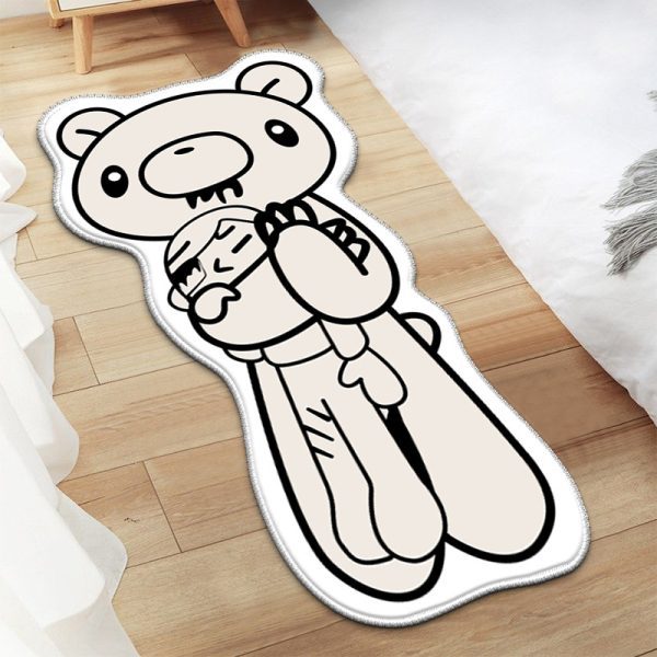 Creative bearbrick building block bear shaped floor mat