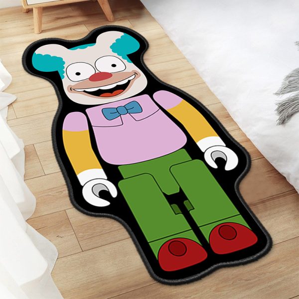 Creative bearbrick building block bear shaped floor mat