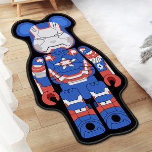 Creative bearbrick building block bear shaped floor mat