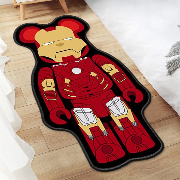 Creative bearbrick building block bear shaped floor mat