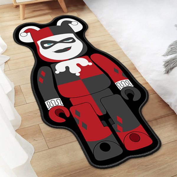 Creative bearbrick building block bear shaped floor mat