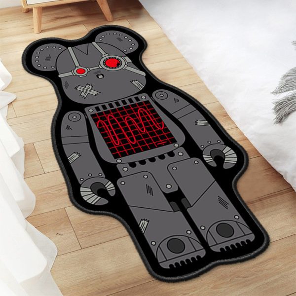 Creative bearbrick building block bear shaped floor mat