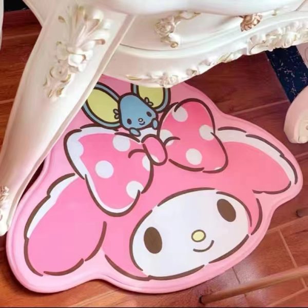 Cute shaped cartoon childlike soft imitation cashmere floor mat