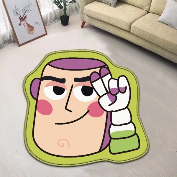 Anime alien Buzz Lightyear non-slip decorative floor mat