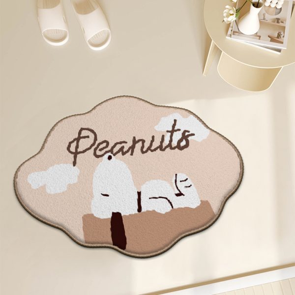 Cartoon Snoopy cute imitation cashmere absorbent bath mat