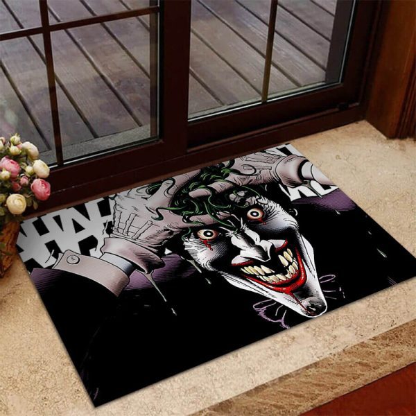 3D visual clown Halloween decoration floor mat