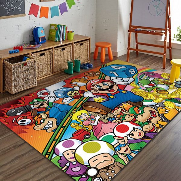 Cartoon Mario game sports carpet floor mat