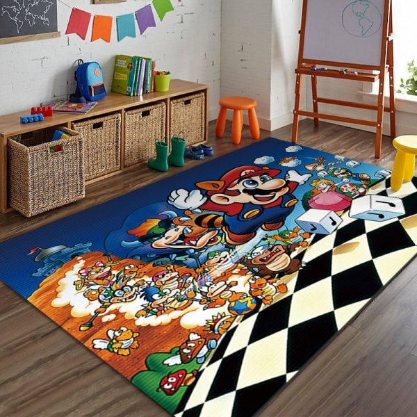 Cartoon Mario game sports carpet floor mat