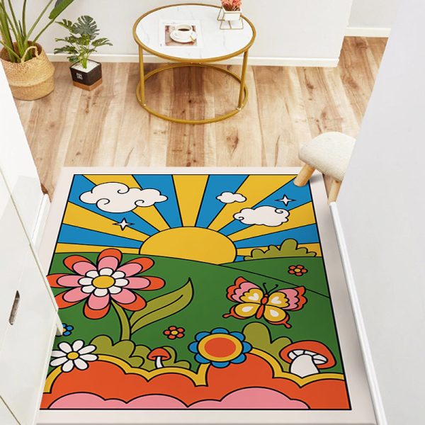 Passionate sunflower colorful decorative floor mat