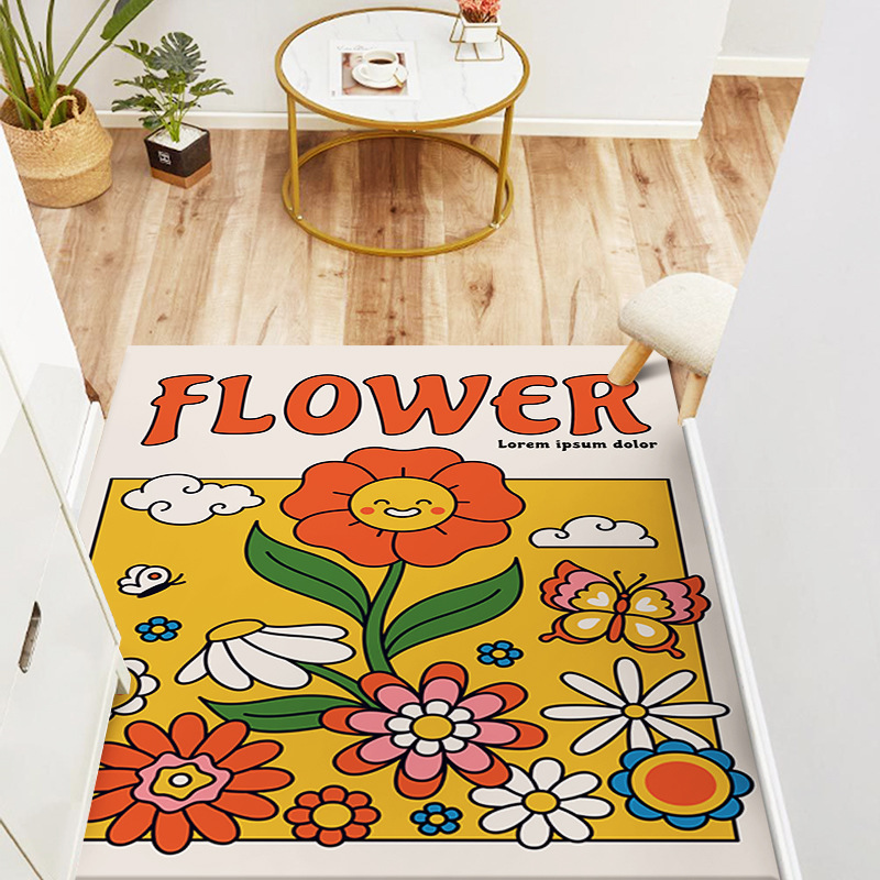 Passionate sunflower colorful decorative floor mat