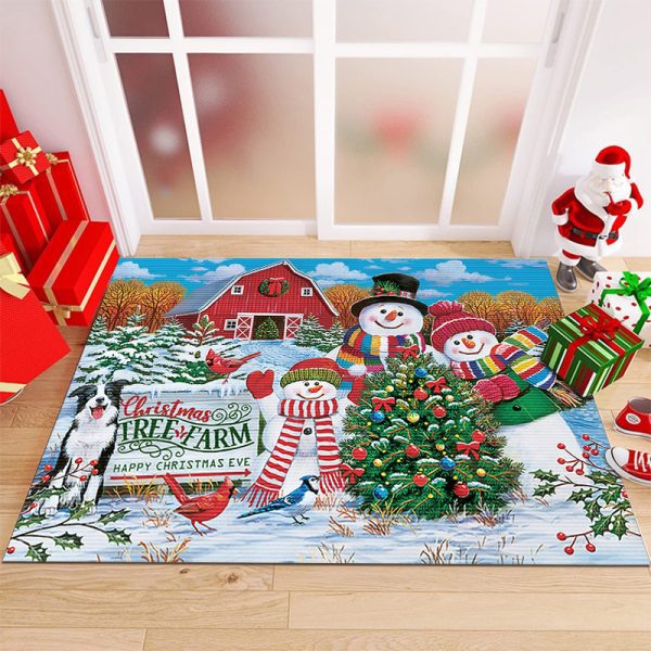 Christmas series festive atmosphere dirt-resistant, non-slip soft floor mat