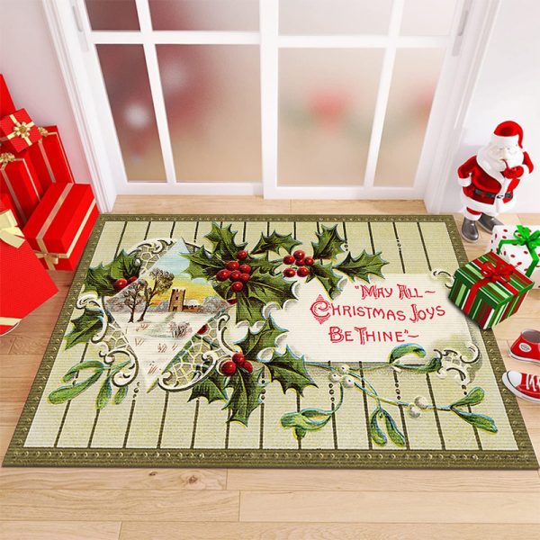 Christmas series festive atmosphere dirt-resistant, non-slip soft floor mat