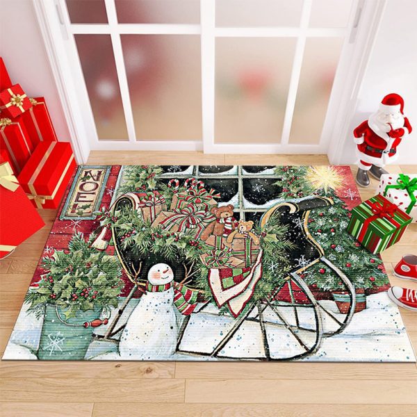 Christmas series festive atmosphere dirt-resistant, non-slip soft floor mat