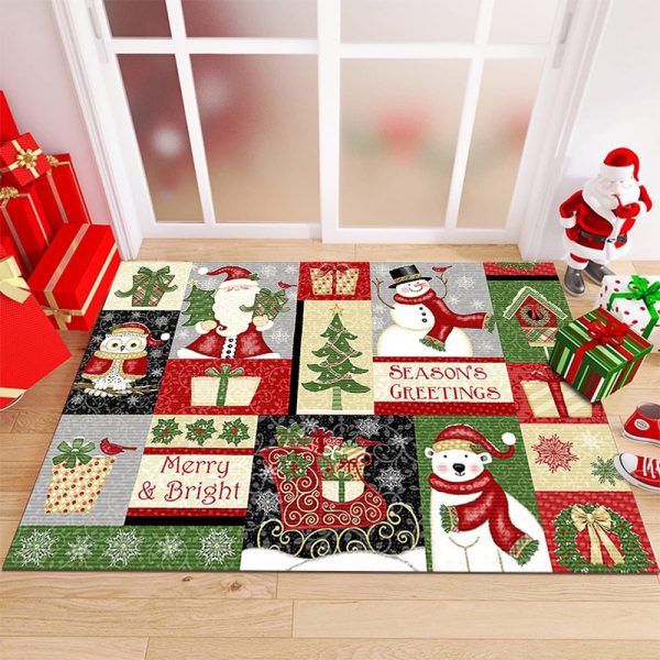 Christmas series festive atmosphere dirt-resistant, non-slip soft floor mat